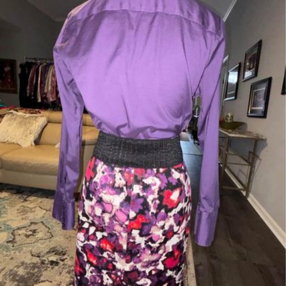 FABULOUS Ann Taylor Floral Watercolor Skirt - Sz 6P - Picture 4 of 4